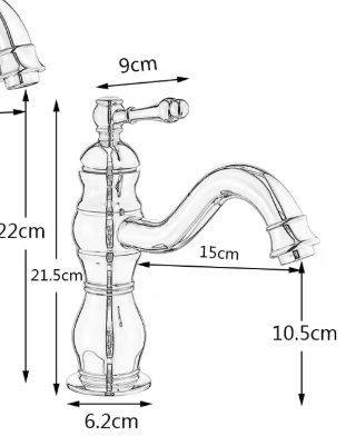 Mitigeur Lavabo Retro Or - Signature R