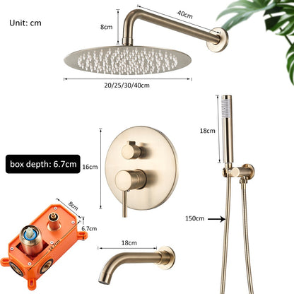 Douche Encastrée Classique Or - Signature R